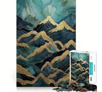 Rompecabezas de Paisaje mítico Surrealista de 1000 Piezas para Adolescentes Juguete de lógica Fuerte Actividad en casa Bordes Transparentes Regalo Ideal 38x52cm