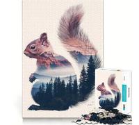 Rompecabezas de Paisaje montañoso con Ardillas, 1000 Piezas, para Adolescentes, Juguete Mental, Alivio de la ansiedad, Corte Premium, Regalo Elegante 38x52cm