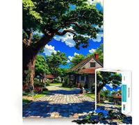 Rompecabezas de Paisaje Natural de 1000 Piezas para Adultos Regalo Ideal para Jugar a la Mente, divertirse en compañía Diseño Limpio Sorpresa de cumpleaños (38x52cm)