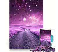 Rompecabezas de Paisaje Nocturno púrpura para Adultos, 1000 Piezas, para Fortalecer la Memoria, Actividad para el hogar, Bordes limpios, Regalo Festivo (50x75cm)