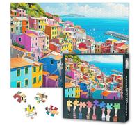 Rompecabezas de paisaje para adultos, 1000 piezas, coloridos murales de calle y fascinantes vistas al puerto, 1000 piezas rompecabezas, paisajes marinos, rompecabezas, 50 x 70 cm