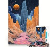 Rompecabezas de Paisaje Surrealista de cañón alienígena para Adultos, 1000 Piezas, fortalece la Memoria, Alivia el estrés, Pieza de Arte 38x52cm
