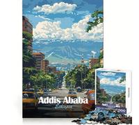 Rompecabezas de Paisaje Urbano de Addis Abeba, Etiopía para Adultos, 1000 Piezas, Ejercicio Mental, diversión sin estrés, Bordes nítidos, Regalo Original (38x26cm)