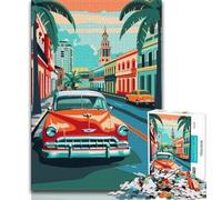 Rompecabezas de Paisaje Urbano de Cuba para Adultos, 1000 Piezas, un Juego desafiante y Familiar, Toda la Familia, 38x26cm