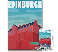 Rompecabezas de Paisaje Urbano de Edimburgo, 1000 Piezas para Adolescentes, Juego Educativo para el Desarrollo de Habilidades, Momentos Especiales, tamaño 38x52cm