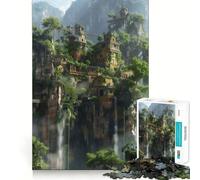 Rompecabezas de Paisaje Urbano de fantasía Antigua,1000 Piezas,Juego de Memoria Cerebral, Corte láser,Actividad Absorbente para Noches tranquilas (38x52cm)
