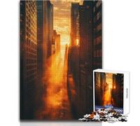 Rompecabezas de Paisaje Urbano de la Hora Dorada, 1000 Piezas para Adolescentes, Juego Educativo para el Desarrollo de Habilidades, Momentos Especiales, tamaño 38x26cm