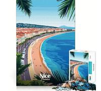 Rompecabezas de Paisaje Urbano de Niza, Francia, para Adolescentes, 1000 Piezas, Juguete de lógica, diversión Casual, Corte de precisión, Regalo conmovedor (38x26cm)