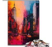 Rompecabezas de Paisaje Urbano de Nueva York para Adolescentes, 1000 Piezas, para aliviar el estrés, Pasar el rato en casa e interactuar Entre Padres e Hijos (26x38cm)