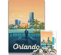 Rompecabezas de Paisaje Urbano de Orlando de 1000 Piezas para Adultos y Adolescentes Un Juego desafiante Ideal para Regalar a Toda la Familia 50x75cm