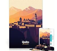 Rompecabezas de Paisaje Urbano de Quito de 1000 Piezas para Adolescentes Juguete de lógica Fina, fácil de Usar, con Bordes limpios, Ideal para Festivales o como Regalo (38x52cm)