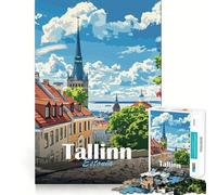Rompecabezas de Paisaje Urbano de Tallin para Adolescentes, 1000 Piezas, Juguete Inteligente, Juego Relajante, Corte Suave, Regalo increíble 50x75cm