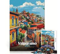 Rompecabezas de Paisaje Urbano de Valparaíso, Chile, para Adolescentes, 1000 Piezas, Ejercicio Mental, recreación Tranquila, Corte de precisión, Gran Regalo (38x26cm)