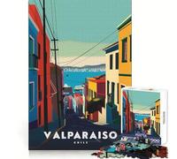 Rompecabezas de Paisaje Urbano de Valparaíso, Chile, para Adolescentes, 1000 Piezas, ejercita la Mente, Ideal para Relajarse, con Cierre Fino, (50x75cm)
