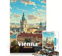 Rompecabezas de Paisaje Urbano de Viena,Juego de Memoria de 1000 Piezas,manualidad de Corte de Alta precisión,desafío Cerebral Interactivo para el hogar (50x75cm)