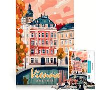 Rompecabezas de Paisaje Urbano de Viena para Adolescentes,1000 Piezas,diversión Estimulante,componentes Resistentes y de Corte Limpio,Actividad para Compartir en Familia (50x75cm)