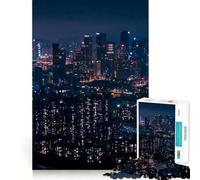 Rompecabezas de Paisaje Urbano Nocturno de 1000 Piezas para Adolescentes Fortalece la Memoria, Alivia la tensión, Borde de Calidad, (38x52cm)