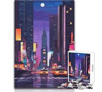 Rompecabezas de Paisaje Urbano Nocturno de 1000 Piezas para Adolescentes, Juego Educativo para el Desarrollo de Habilidades, Momentos Especiales, tamaño 50x75cm