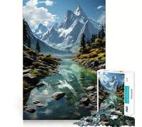 Rompecabezas de paisajes acuáticos Reflectantes para Adolescentes, 1000 Piezas, Potencia la Memoria, Momentos de Serenidad, Corte Premium, Regalo de cumpleaños (50x75cm)