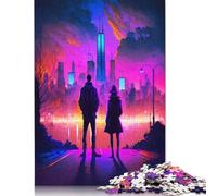 Rompecabezas de paisajes ciberpunk callejeros para Adultos, Juguete Educativo, Rompecabezas difíciles para niños a Partir de 12 años, 1000 Piezas (75 x 50 cm)