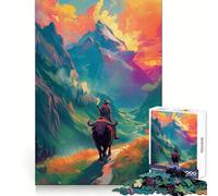 Rompecabezas de paisajes de búfalo,1000 Piezas para Adolescentes,Entrenamiento Inteligente,Escape Tranquilo,Corte Impecable,Regalo de Invierno (50x75cm)
