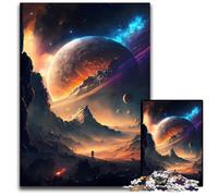 Rompecabezas de paisajes de Crack Planet para desafío Mental de 1000 Piezas de Madera, Adolescentes y decoración del hogar, 50x75cm/19,68x29,52 Pulgadas
