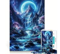 Rompecabezas de paisajes de fantasía Espacial de 1000 Piezas para Adolescentes Juguete de lógica Fina, fácil de Usar, con Bordes limpios, Ideal para Festivales (38x52cm)