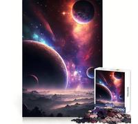 Rompecabezas de paisajes de fantasía Espacial para Adolescentes, 1000 Piezas, Juguete para la Mente, Escape Tranquilo, Borde preciso, Regalo increíble (38x52cm)