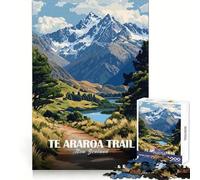 Rompecabezas de paisajes de Te Araroa Trail, Nueva Zelanda, 1000 Piezas para Adultos Ideal para ejercitar la Mente y Relajarse Bordes limpios Navidad (38x52cm)