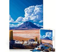 Rompecabezas de paisajes del Salar de Uyuni para Adultos, 1000 Piezas, Juego Mental, Juguete para aliviar la ansiedad, Arte de Corte preciso, Coleccionable (38x52cm)