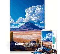 Rompecabezas de paisajes del Salar de Uyuni para Adultos, 1000 Piezas, Juego Mental, Juguete para aliviar la ansiedad, Arte de Corte preciso, Coleccionable (38x52cm)