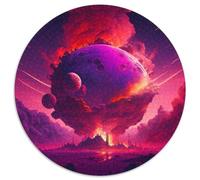 Rompecabezas de paisajes del Universo y Planetas para Adultos, 1000 Piezas, Redondo, para Principiantes, Ideal para cumpleaños y Regalos navideños, 67,5 x 67,5 cm