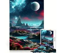 Rompecabezas de paisajes espaciales con montañas para Adultos, 1000 Piezas, para Mejorar la Memoria, aliviar el estrés, diseño para armar, Regalo Memorable (50x75cm)