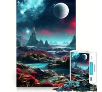 Rompecabezas de paisajes espaciales y montañas para Adultos, 1000 Piezas, Juguete de lógica, antiestrés, Corte de precisión, Regalo para Festivales (38x52cm)