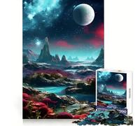 Rompecabezas de paisajes espaciales y montañas para Adultos, 1000 Piezas, Juguete de lógica, antiestrés, Corte de precisión, Regalo para Festivales (38x52cm)