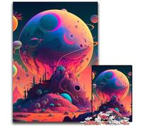 Rompecabezas de paisajes Extraterrestres para Adultos, 1000 Piezas de Madera, desafiante Rompecabezas de Bricolaje para Adolescentes, 50x75cm/19,68x29,52 Pulgadas