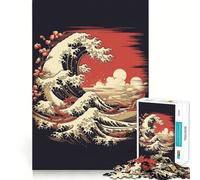Rompecabezas de paisajes japoneses Vintage de 1000 Piezas para Adolescentes Juego para estimular la Mente Montaje Firme y Seguro Actividad Divertida para Toda la Familia (50x75cm)