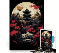 Rompecabezas de paisajes japoneses Vintage para Adolescentes,1000 Piezas,Divertido Juego de Memoria,Superficie Lisa sin Rebabas,Regalo de cumpleaños,Juguete para ejercitar la Mente (50x75cm)