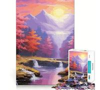 Rompecabezas de paisajes japoneses Vintage para Adultos,1000 Piezas,Juego Think Boost,Estructura de Encaje precisa,fácil de Aprender,diversión para Toda la Familia (38x52cm)