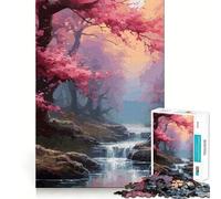 Rompecabezas de paisajes japoneses Vintage para Adultos,1000 Piezas,Juego Think Boost,Estructura de Encaje precisa,fácil de Aprender,diversión para Toda la Familia (38x52cm)