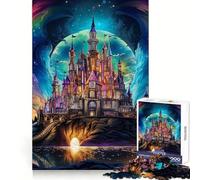 Rompecabezas de paisajes mágicos de Castillos para Adultos, 1000 Rompecabezas, Entrenamiento cognitivo, Tiempo Bien invertido, sin Bordes ásperos, Regalo Ideal (38x26cm)