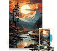 Rompecabezas de paisajes Naturales de 1000 Piezas para Adolescentes Juguete para Pensar con sabiduría, diversión y Tranquilidad Arte Coleccionable de Corte nítido (38x52cm)