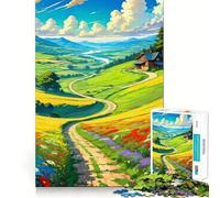 Rompecabezas de paisajes Naturales de 1000 Piezas para Adultos Juguete de lógica Fina, silencioso y Divertido Bordes limpios Regalo Memorable (38x52cm)