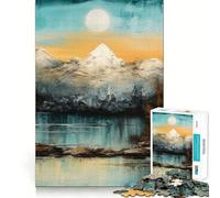 Rompecabezas de paisajes Naturales Vintage Juego de Memoria de 1000 Piezas Manualidades de Corte de Alta precisión desafío Cerebral Interactivo para el hogar (50x75cm)