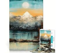 Rompecabezas de paisajes Naturales Vintage para Adultos 1000 Piezas para desarrollar la Memoria Divertido de Alta precisión fácil de Aprender para Disfrutar en Familia (38x26cm)