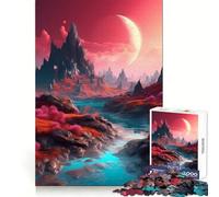 Rompecabezas de paisajes surrealistas para Adolescentes, 1000 Piezas, Juguete para desarrollar la lógica, diversión Relajante, Bordes Suaves, Regalo de cumpleaños 38x26cm