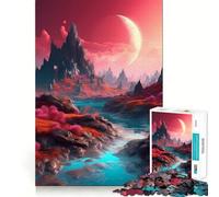 Rompecabezas de paisajes surrealistas para Adolescentes, 1000 Piezas, Juguete para desarrollar la lógica, diversión Relajante, Bordes Suaves, Regalo de cumpleaños 38x26cm