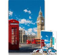 Rompecabezas de paisajes urbanos de Londres y París para Adolescentes, 1000 Piezas Un Juego desafiante Ideal para Regalar a Toda la Familia (38x26cm)