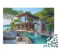 Rompecabezas de paisajes, Viajes y pueblos. Juegos de Rompecabezas desafiantes. Ideas de Regalo para Hombres y Mujeres. Diversión Familiar. 300 Piezas (40x28cm).