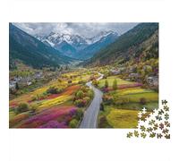 Rompecabezas de paisajes y pueblos, Apto para Adultos y niños. Juego Creativo Extremadamente difícil y desafiante de completar. 300 Piezas (40x28cm).